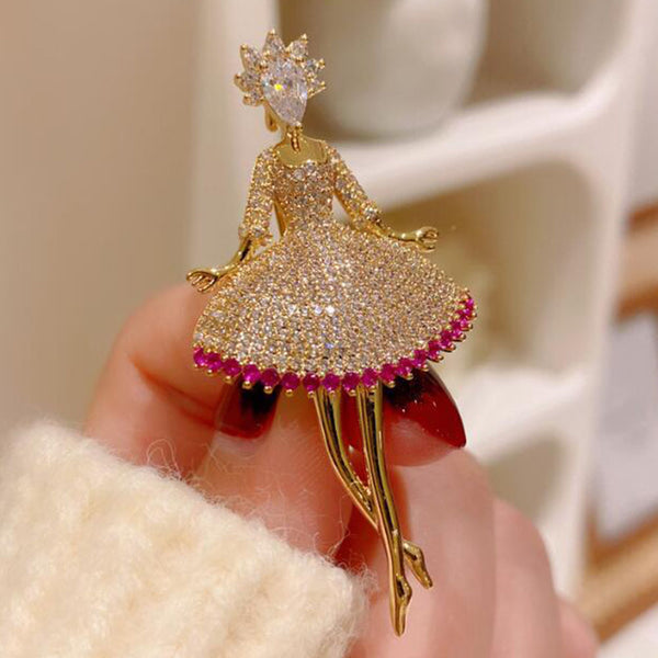 Fashion Luxury Glamour Ballerina Brooch