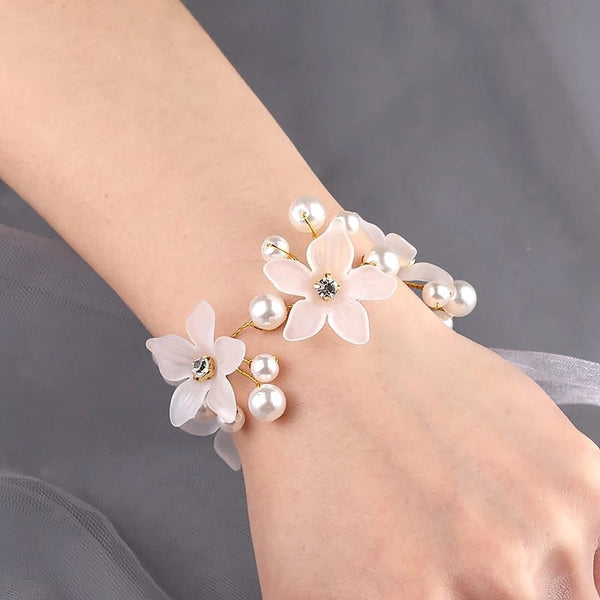 Bridesmaid Wrist Flower Bracelet 