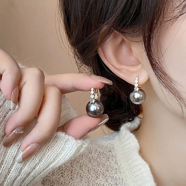 Korean Grey Zircon Pearl Tops