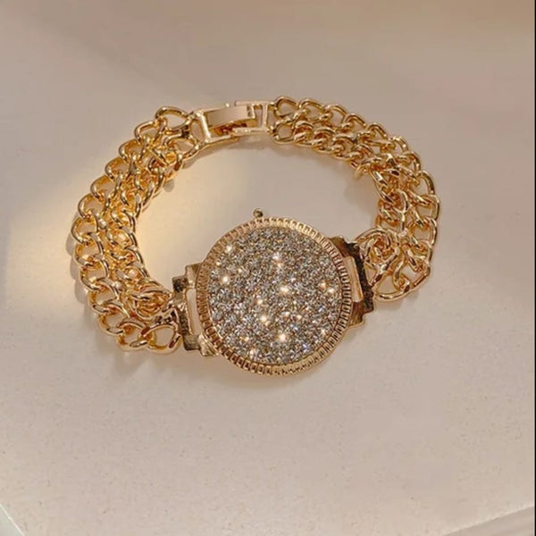 Rhinestone Watch Style Bracelet