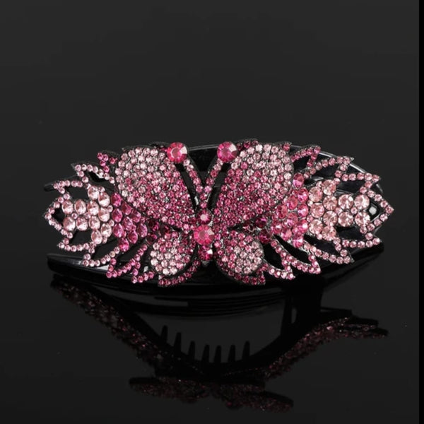 Pink Butterfly Clip