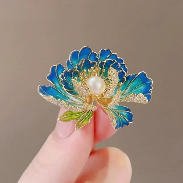 Blue Lotus Fashion Brooch(V)