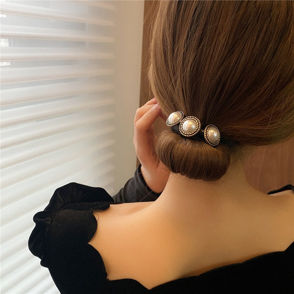 Korean Pearl Hair Bun Maker