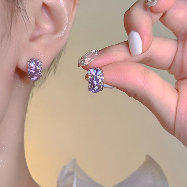 Purple Drops Studs