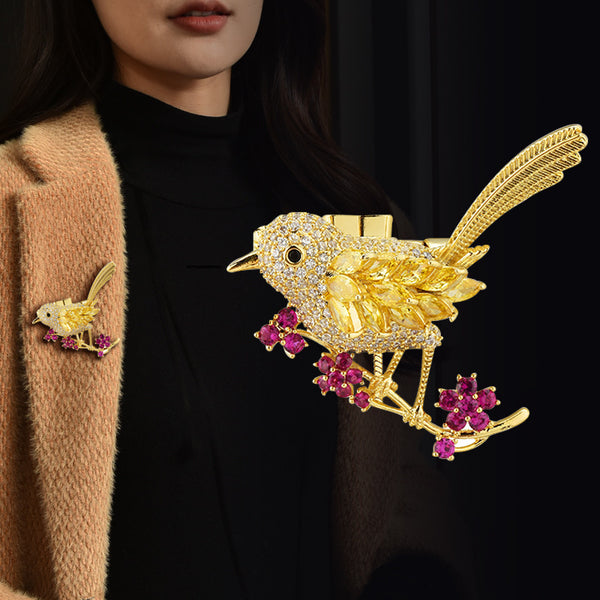 Fashion Brooch Magpie