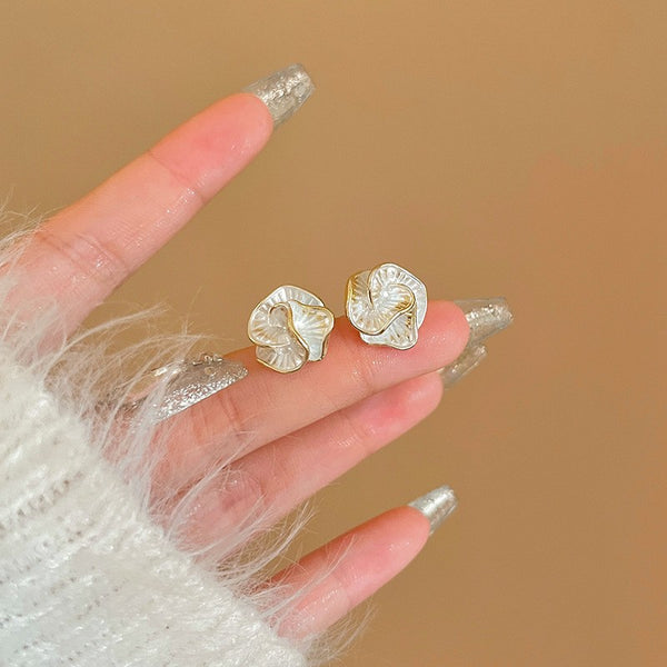 Enamel Off White Studs