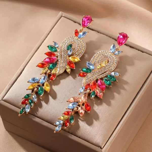 Multi Charm Sparkly Party Banquet Earrings