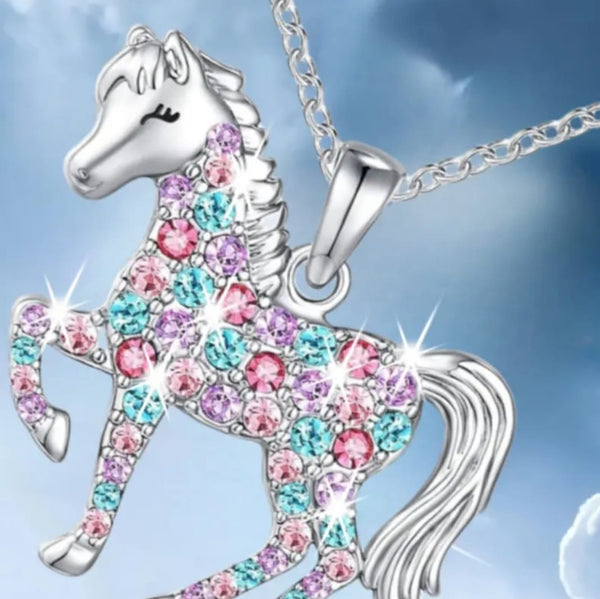 Creative Cute Unicorn Pendant With Chain