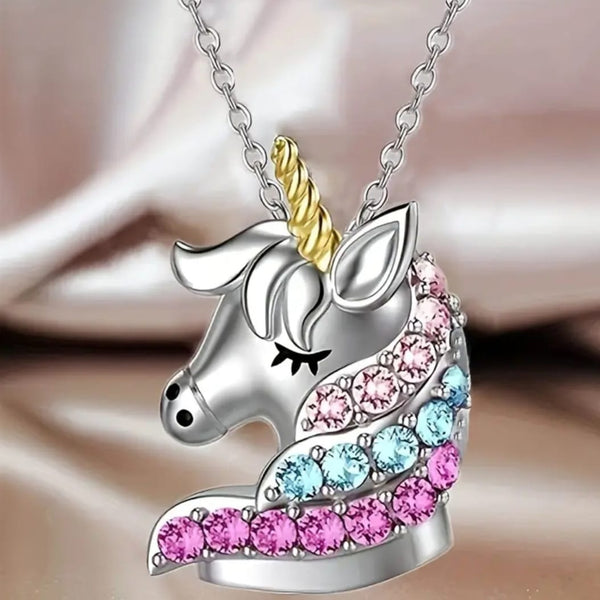 Cute Unicorn Pendant With Chain