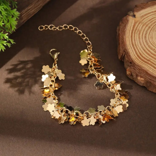 Luxury Metal Five Flower Bracelet
