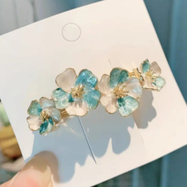 Enamel Floral Hair Clip (B)