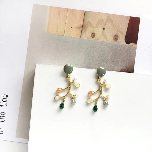 Crystal Tree Earrings