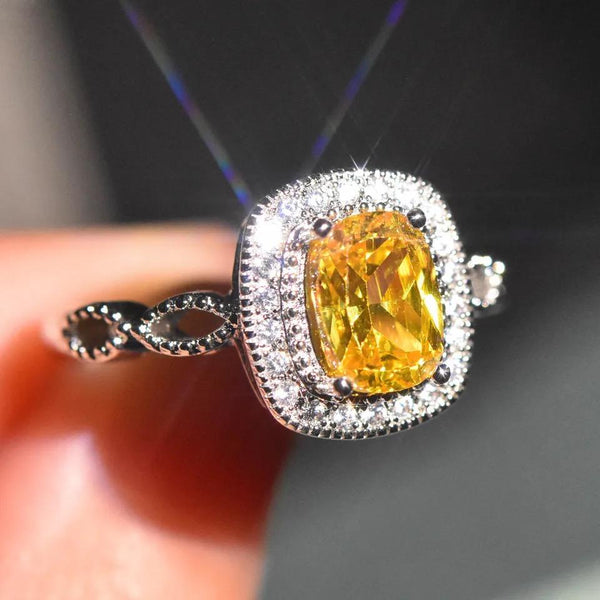 Yellow Silver Plated Ring