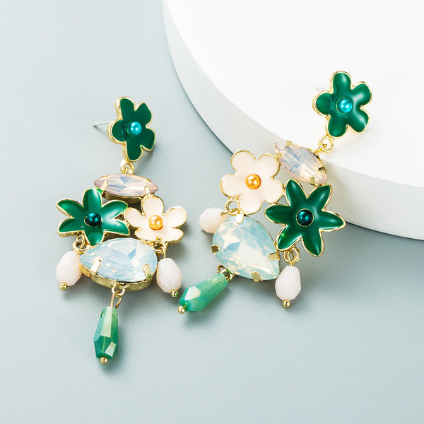 Glazed Green Pastoral Earrings
