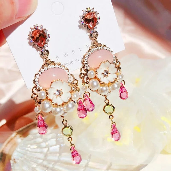 Korean Pink Shaded Earrings
