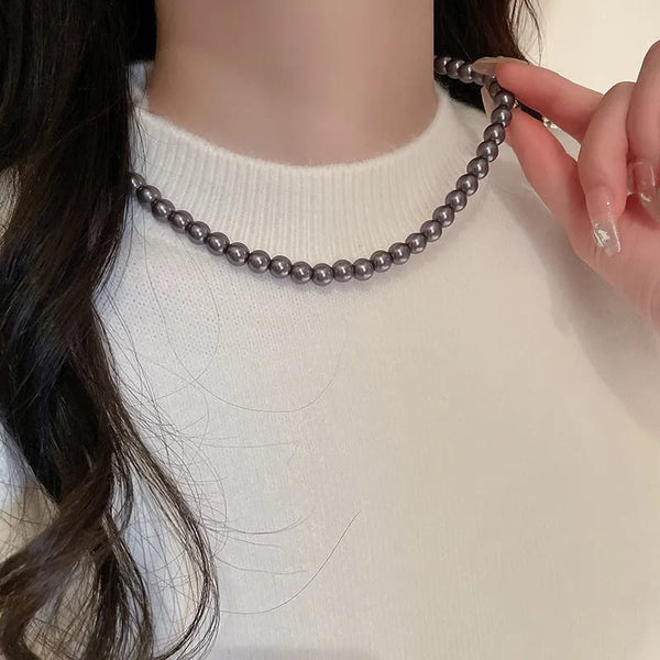Grey Pearls String (6 mm)